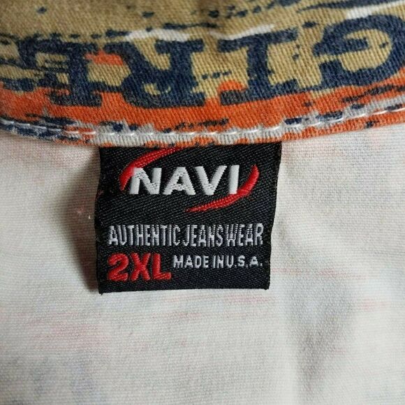 Navi Authentic Jeanswear Jacket 2XL Sexy Girl Patterned Multicolor Denim Pockets - Picture 8 of 9